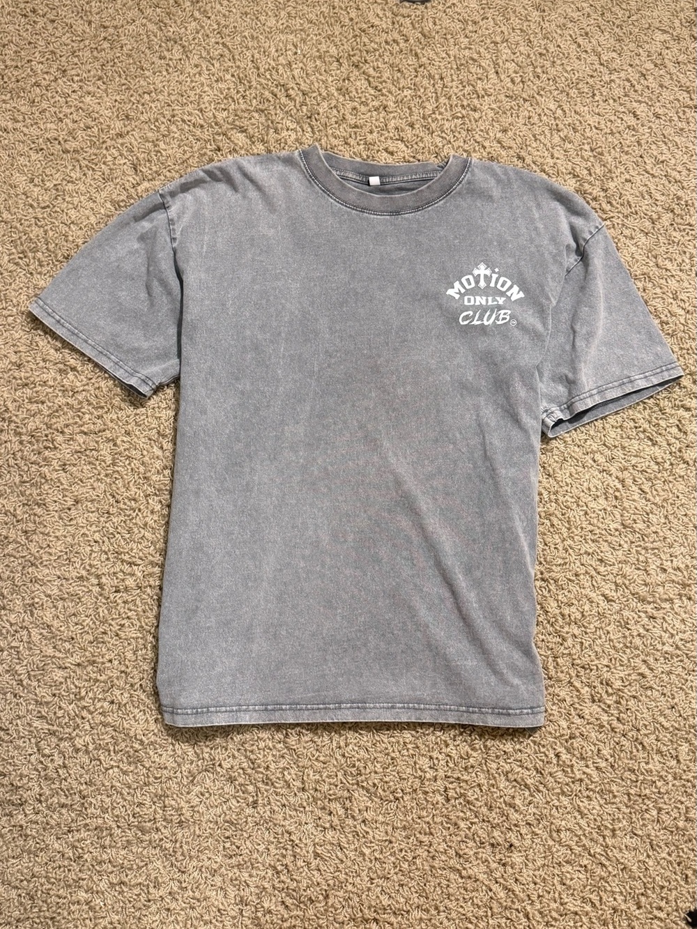 Grey Acid Wash Graphic T-Shirt – Size L
